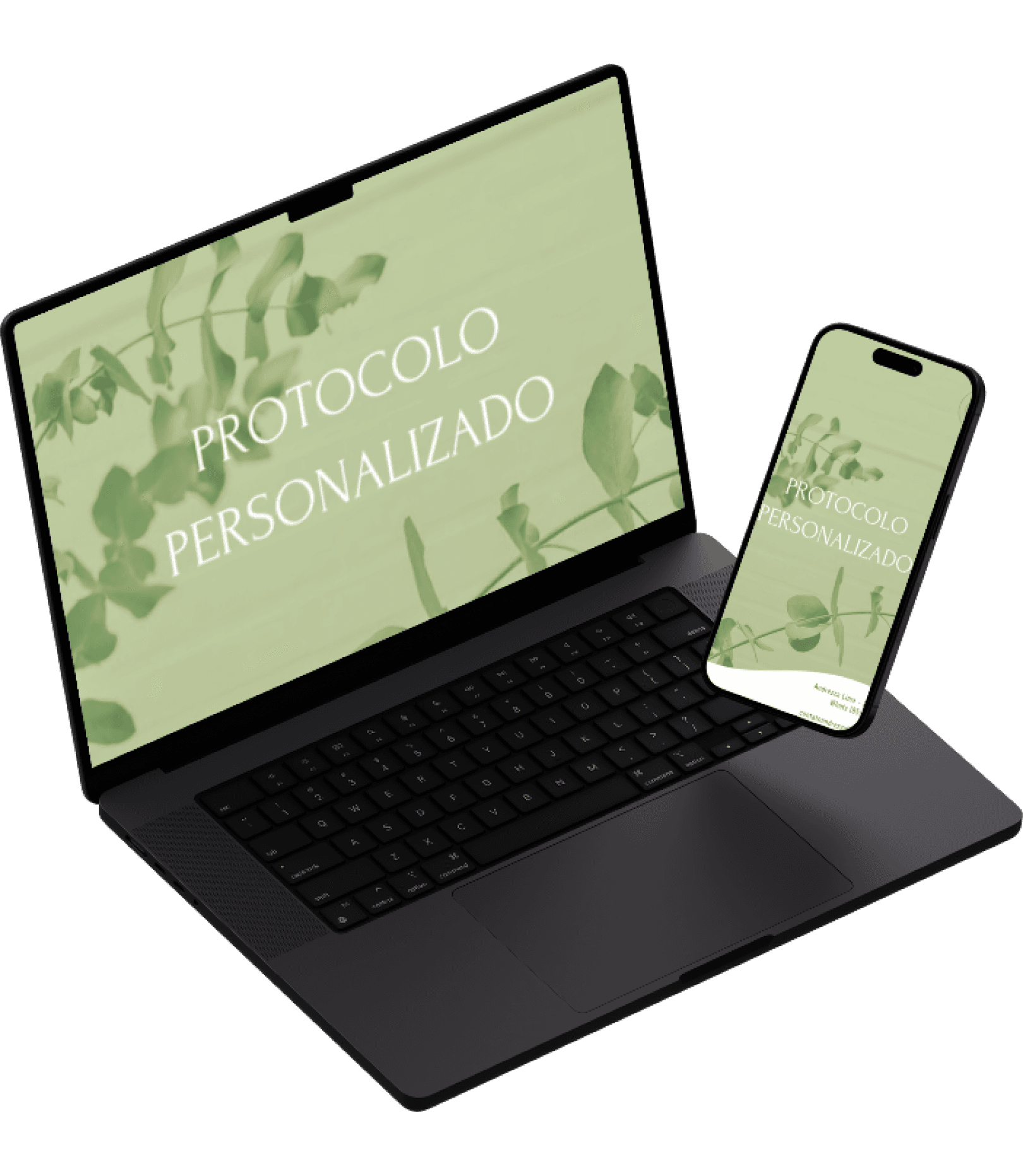 Macbook Pro M3 + Iphone 15 mostrando imagem de protocolo atualizado